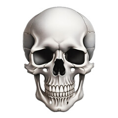 Obraz premium human skull isolated on transparent png. 3d