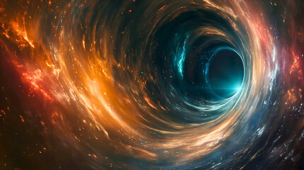 A wormhole is a theoretical passage between certain dimensions. In theory, there are black and white holes within a wormhole, resembling a fast tunnel that could enable quicker travel.
