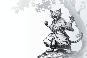 black and white illustration of a knight