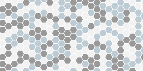 Hexagon style mosaic marble