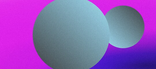 Modern Abstract Artwork with Gradient Spheres, Geometric Patterns, and a Layered Grainy Texture for a Dynamic Visual Effect