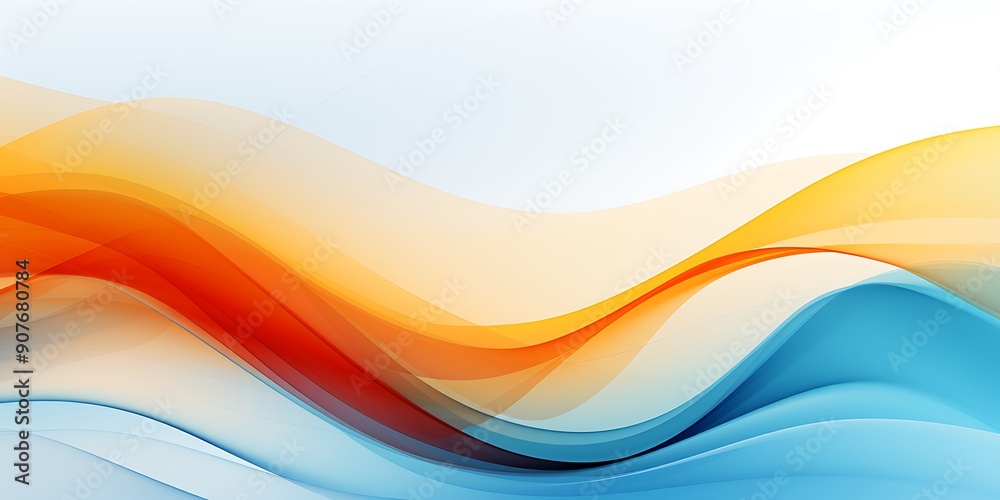 Poster simple vector banner with a white background with curved lines in a minimalistic design, high resolu