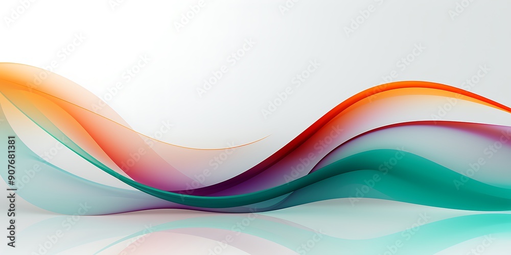 Poster simple vector banner with a white background with curved lines in a minimalistic design, high resolu