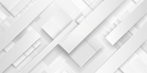 Abstract Geometric Pattern in White