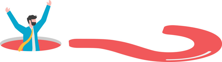 Businessman is in trouble, vector illustration business character design,
