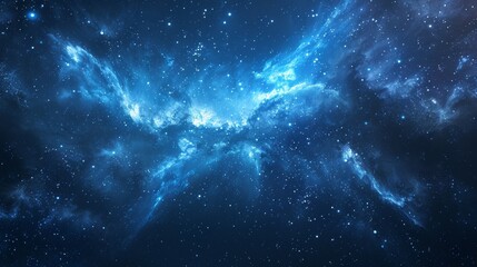 Beautiful space background with a nebula, shining stars, and cosmic stardust