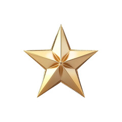 Fototapeta premium 3d golden star on white background render ultra