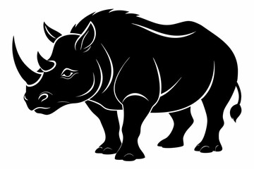 
Rhino Silhouette Vector, rhino vector graphic icon
