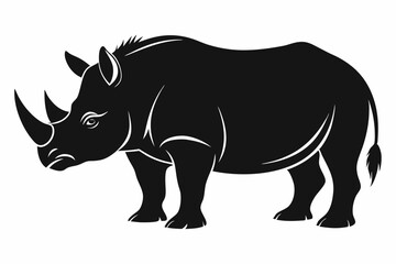 
Rhino Silhouette Vector, rhino vector graphic icon
