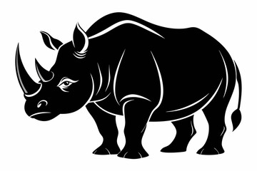
Rhino Silhouette Vector, rhino vector graphic icon

