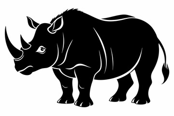 
Rhino Silhouette Vector, rhino vector graphic icon
