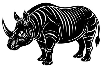 
Rhino Silhouette Vector, rhino vector graphic icon

