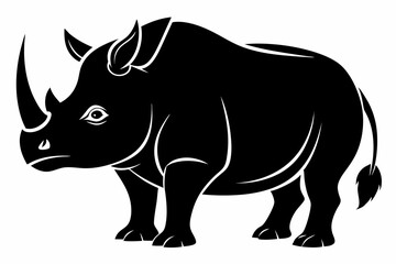 
Rhino Silhouette Vector, rhino vector graphic icon

