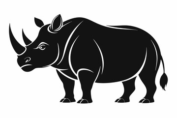 
Rhino Silhouette Vector, rhino vector graphic icon
