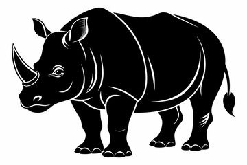 
Rhino Silhouette Vector, rhino vector graphic icon
