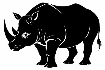 
Rhino Silhouette Vector, rhino vector graphic icon
