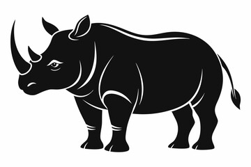 
Rhino Silhouette Vector, rhino vector graphic icon
