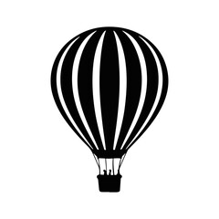 Obraz premium Beautiful Hot Air Balloon Silhouette Vector for Travel Art