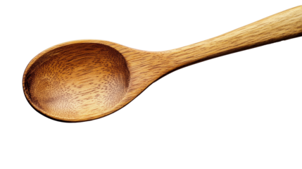 wooden spoon isolated on transparent background