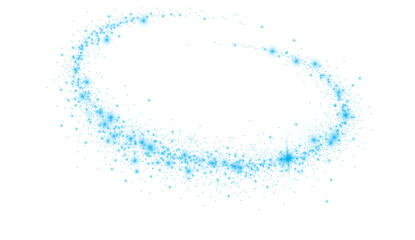 Magic dust trail with star shaped sparkles