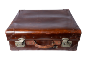 A vintage piece of 1940s travel luggage