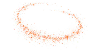 Magic dust trail with star shaped sparkles