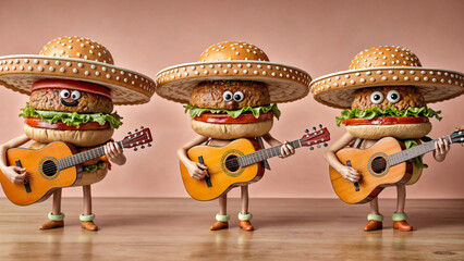 burgers, dancing, mexican dance