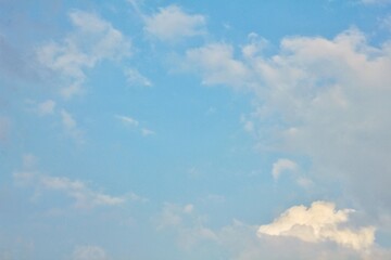 a very beautiful view of the cloudy blue sky in the morning