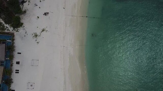 drone footage of north point beach in koh lipe thailand