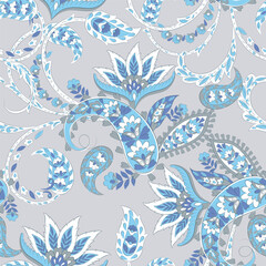 paisley seamless Vector pattern. batik style background