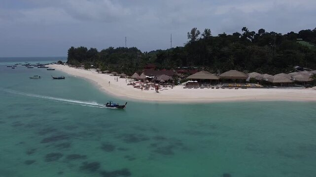 drone footage of north point beach in koh lipe thailand