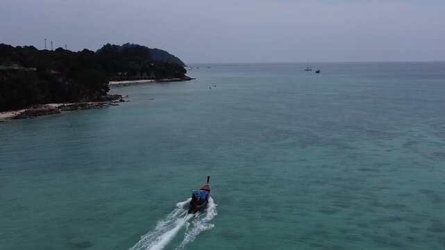 drone footage of north point beach in koh lipe thailand