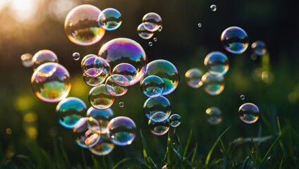 soap bubbles that fly up
