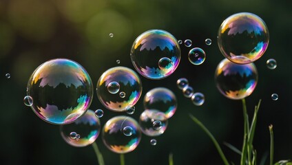 soap bubbles that fly up