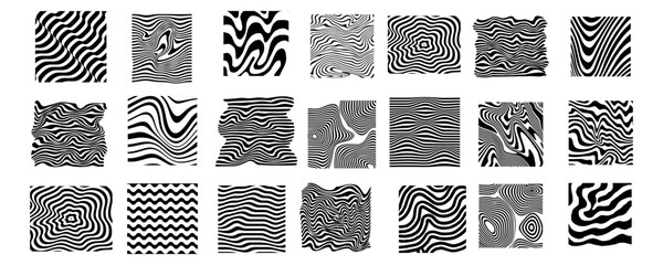Abstract line waves  set