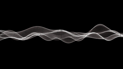 Abstract digital wave of particles background. Futuristic point wave. Technology background illustration. Digital future technology concept.