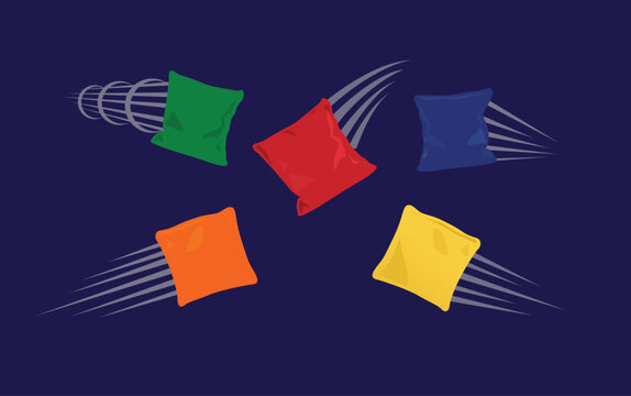 Premium editable vector file of cornhole bag and motion graphic symbol best for your digital and print mockup