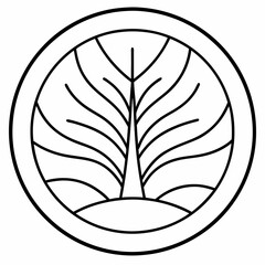 Innovative Round Tree Logo Designs: Abstract Garden and Psychological Symbols