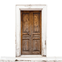 wooden door with base, PNG file transparent background removed original background 