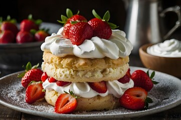 Obraz premium cake with strawberries