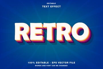 Obraz premium Retro Vintage 3D Editable Text Effect Template Style Premium Vector
