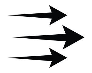 arrow showing air or wind flow