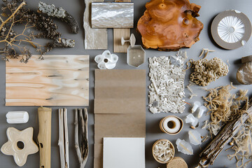 texture of recycled materials and natural elements