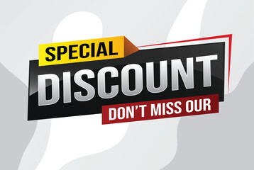discount special offer poster dont miss out banner graphic design icon logo sign symbol social media website coupon

