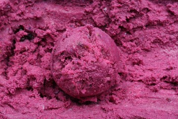 Tasty berry sorbet as background, closeup view