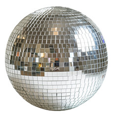 disco mirror ball isolated on transparent background PNG