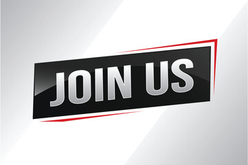 join us word concept vector illustration with modern futuristic 3d style for our team landing page template ui web mobile app poster banner flyer background gift card coupon label wallpaper

