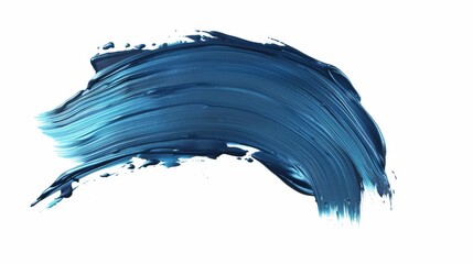 Metallic colored Golden Paint Brush Stroke on White Background 