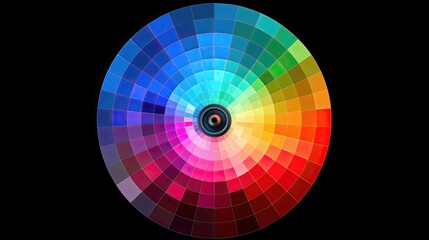 Obraz premium A colorful wheel with a black background