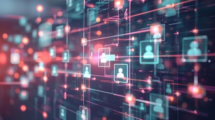 Hologram of Digital Graph with Social Media